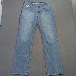 Cinch Jeans Men's 34x38 Blue Western Denim White Label Straight Cowboy Flaws